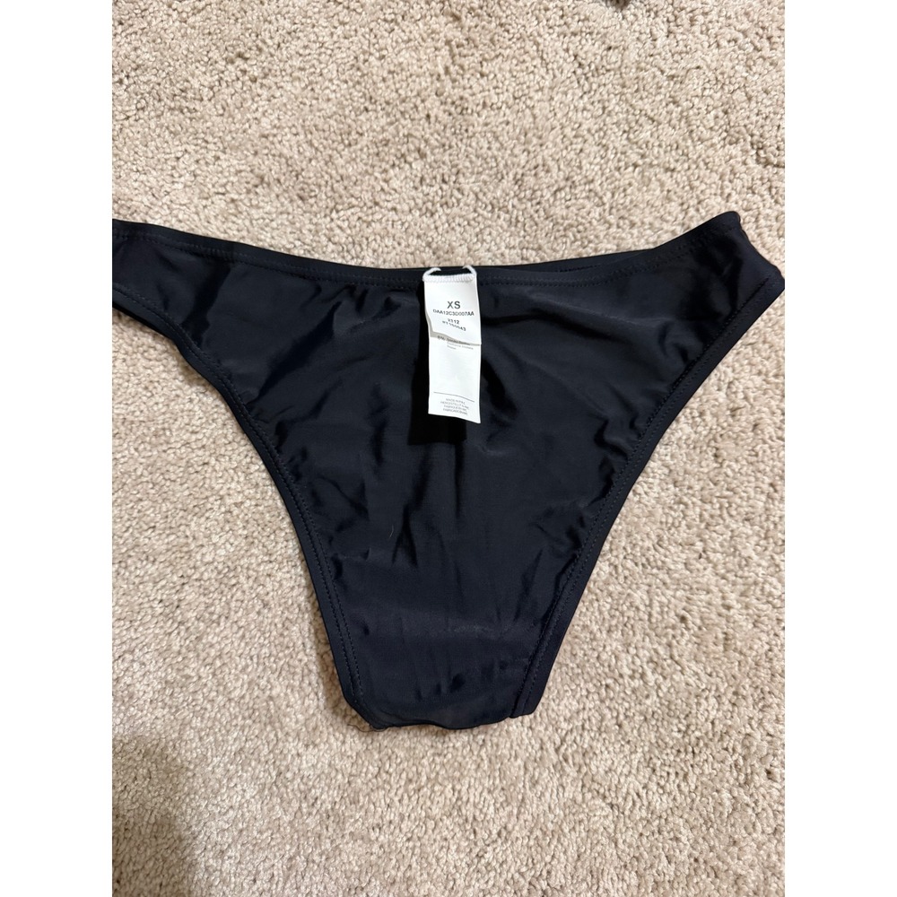 Cupshe Black Front Knot Two Piece Bikini Set XS‎ DAA12C3D007AA New With Tags - Picture 4 of 5